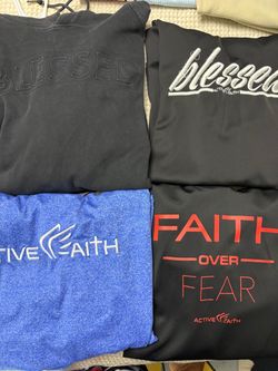 3XL 4 pc Active Faith Graphic Sweatshirts Lot of 4