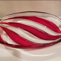 candy glass serving dish 