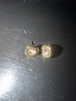 Gold coach earrings