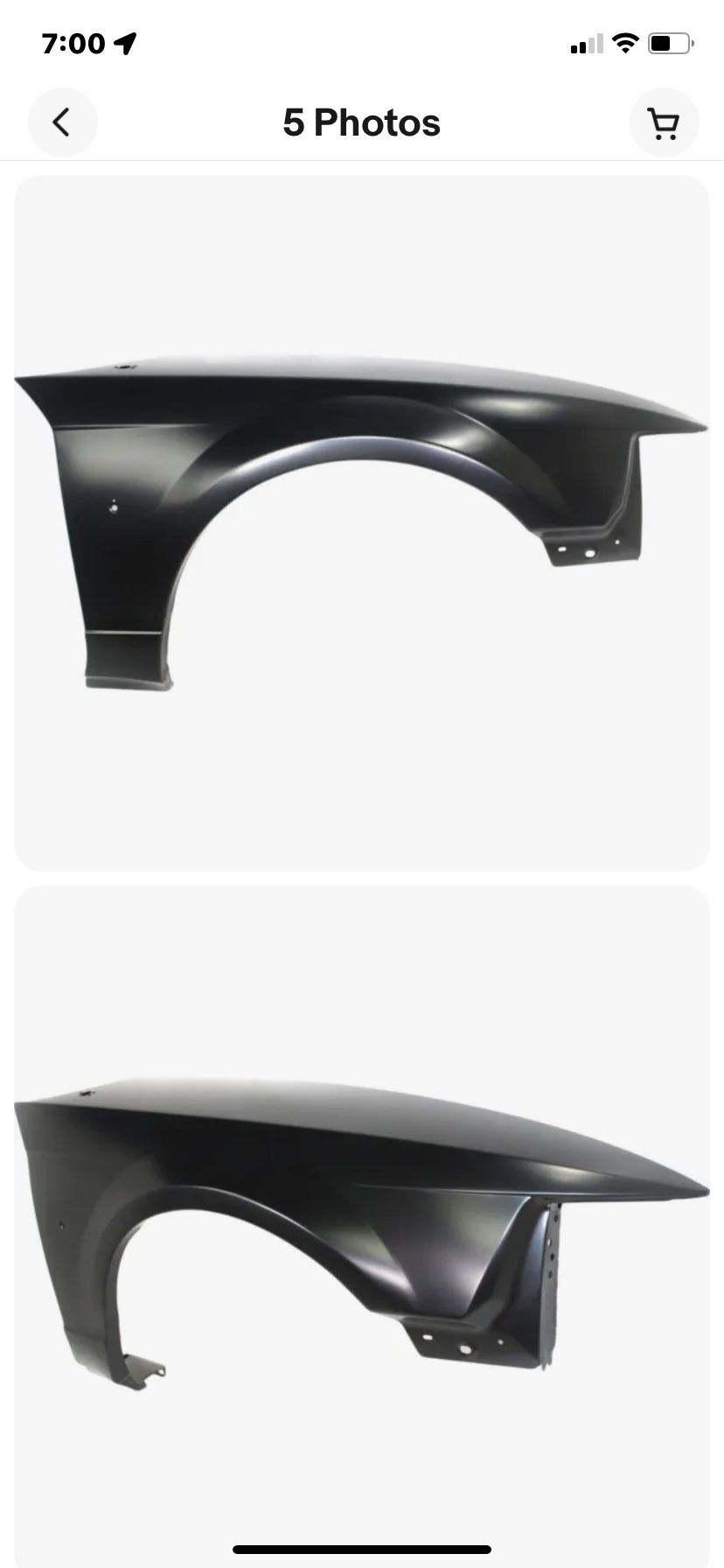 NEW 99-2004 Ford Mustang RH Fender 
