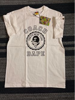 Coach x Bape white tee S,M,L,XL