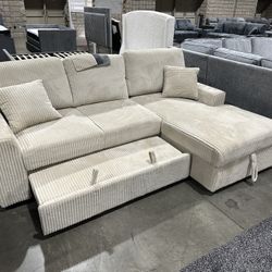 Beige Sofa Sectional Sleeper