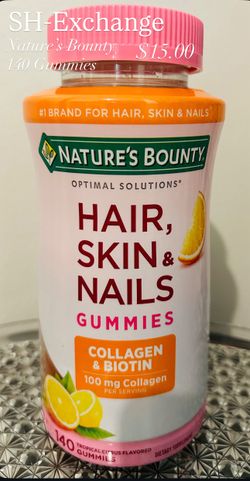 Nature’s Bounty Hair Skin & Nails 140 Gummies, Collagen & Biotin