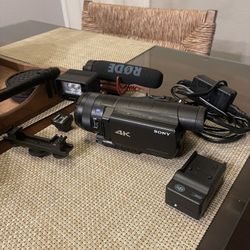 Sony AX100 w Extra Accessories OBO