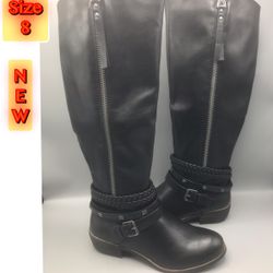 Winter Women's Triple Buckle Knee Boots 8 New