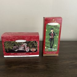 Harley Davidson Ornaments Doll/motorcycle $10 Ea