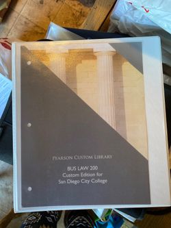 Business law 200 text book San Diego city college