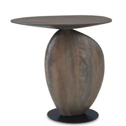 Ashley Cormmet 20" Brown Specialty Wood End Table with Pedestal (PLEASE READ)