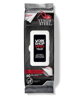 Venom Steel Workshop Wipes Extra Large - 60 wipes per pack (4-Packs)
