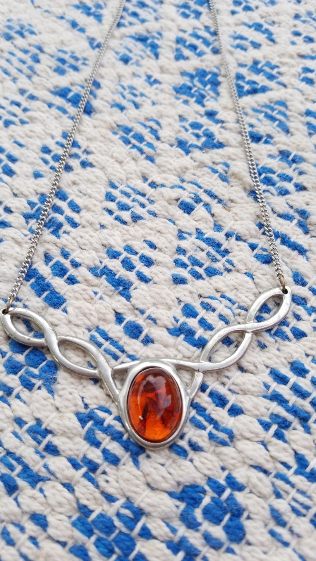 Silver Amber necklace