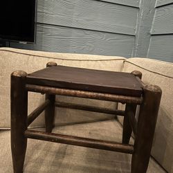 Vintage Wood Stool Footstool