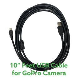 For GoPro Hero 10" Feet Camera MINI USB Data Cable Sync Power Charger Charging 