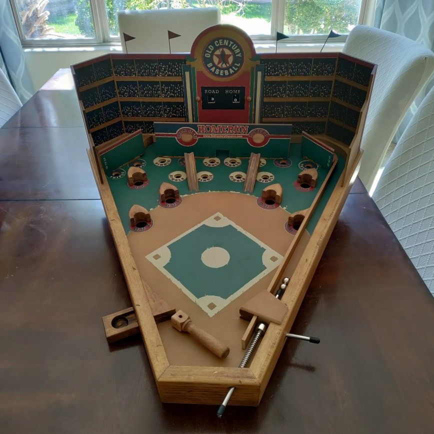 Old Century Baseball Game Large 26 Inch Wood Construction Classic Pinball Retro Look