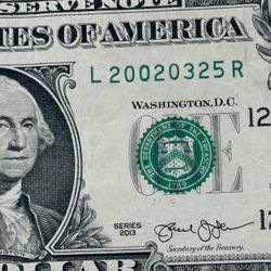 March 25 2002 Fancy Serial Number $1 Dollar Bill