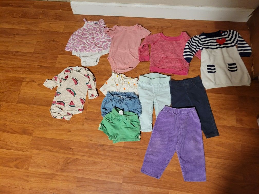 Assorted Baby Girl Clothes 6 To 12 Month
