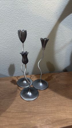Metal candle holders