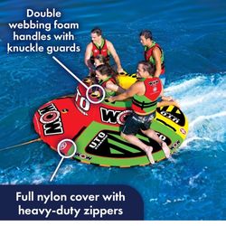 WOW Sports – UTO Starship Towable Tube for Boating – 1-5 Person 850 lbs Capacity – Inflatable Boat Tube for Water Sports – Youth & Adults. New in box 