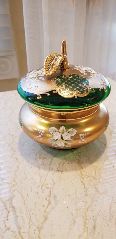 Czech bohemian crystal dish