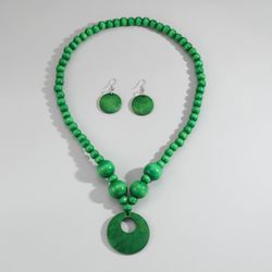 Fashionable pink, blue and red rhinestone necklace, earrings and bracelet set, popular full diamond three-piece set