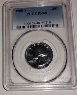 1968 S Quarter - PR68