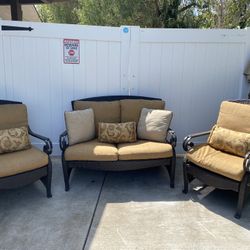 3pc. Outdoor Patio Set W/Sunbrella Cushions 