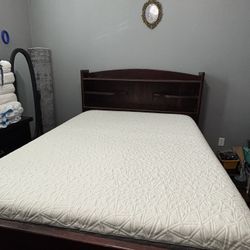 Solid Wood Full Bedroom Set W/ Mattress Included 