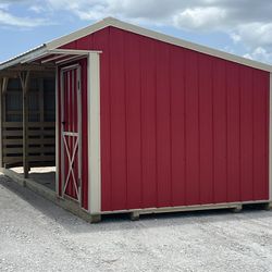 10ft.x24ft. Run-in Shed With Tackroom Loafing Shed 