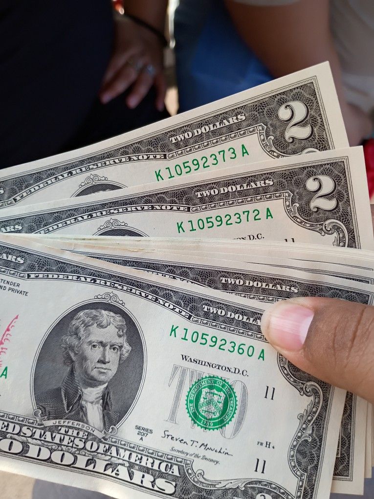 Consecutive Order $2 Bills