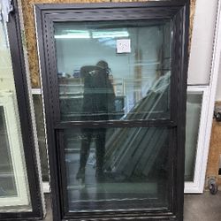 Black Single Hung Window