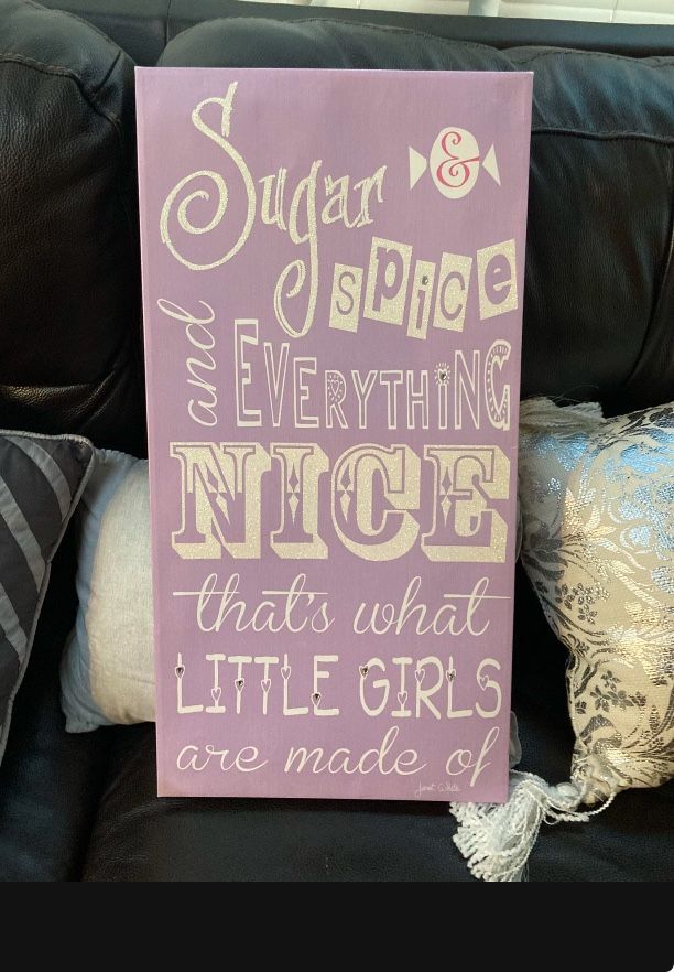Girly wall decor 23x12