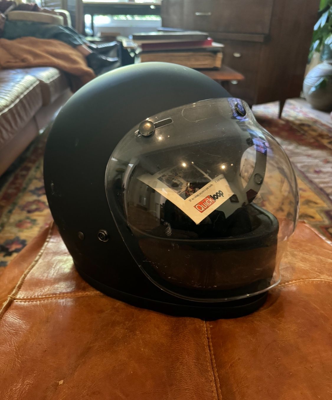 New Biltwell Gringo DOT motorcycle helmet with face shield and lock. XXL