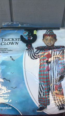 Trickster Clown Toddler Halloween Costume 3T-4T