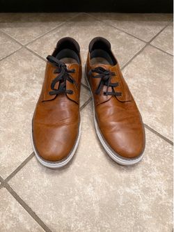 Franco Fortini Men’s Brown Leather Lace-Up Shoes | Casual Dress Shoes - $50