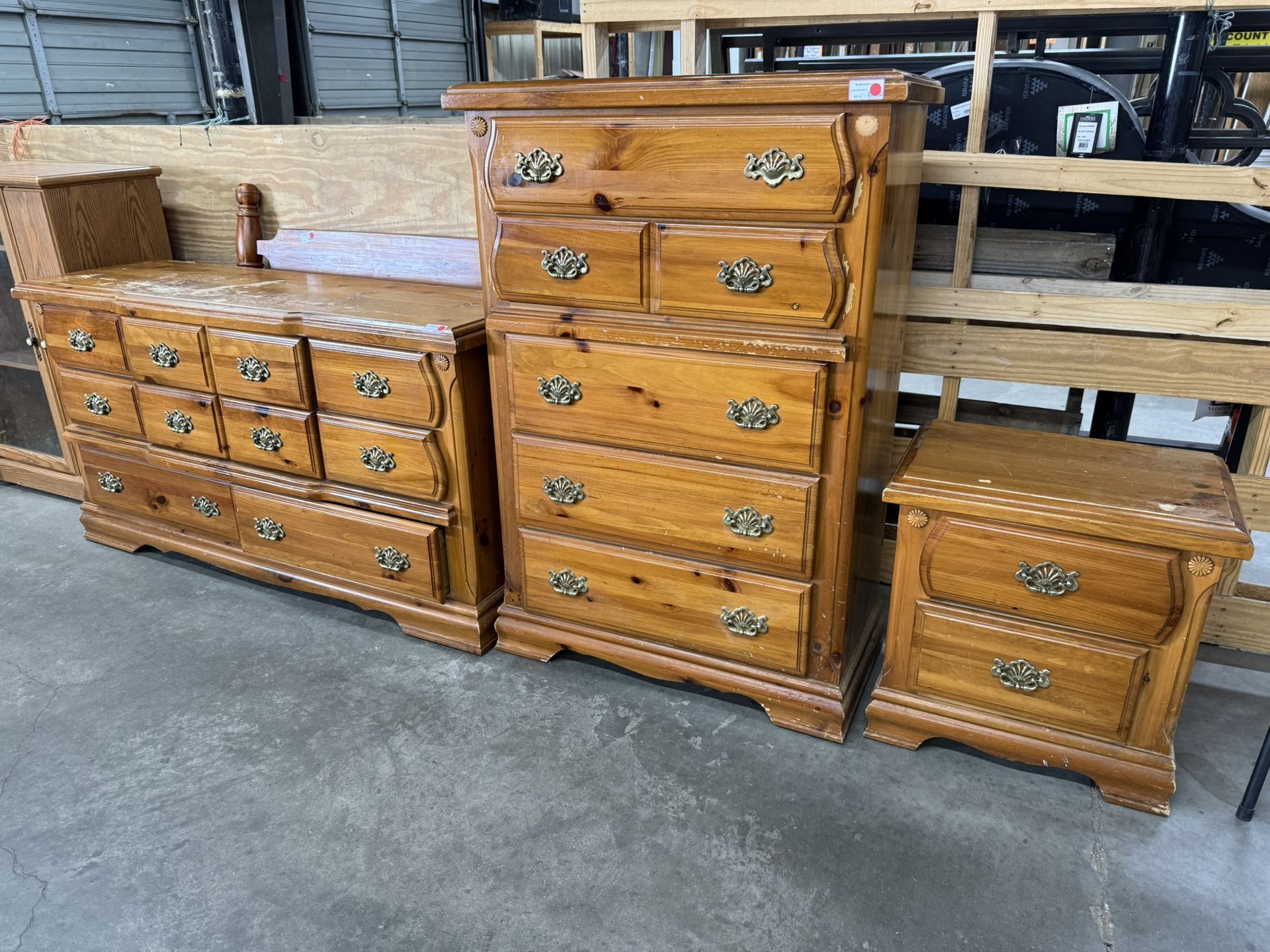 Oak Chest Dresser and Nightstand