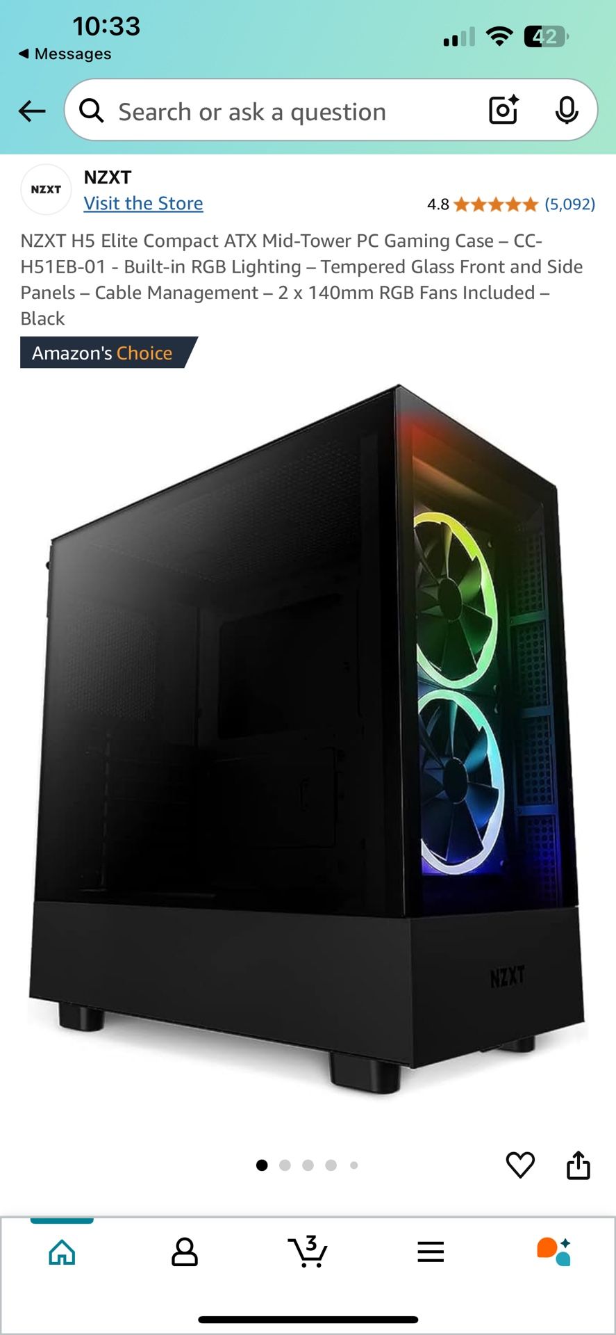 NZXT H5 Elite Compact ATX Mid-Tower PC Gaming Case