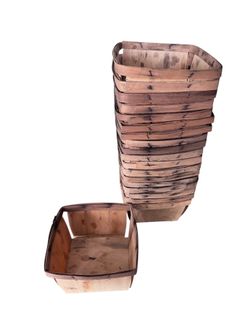Vintage Rustic Wooden Strawberry Baskets set of 19