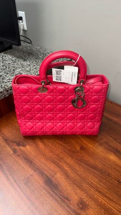 Christian Dior Pink Lambskin Handbag Entrupy Verified