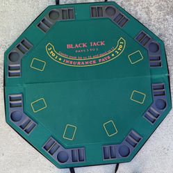Portable casino-style blackjack table top