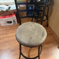 2 Tall Spinning Stool Chairs 