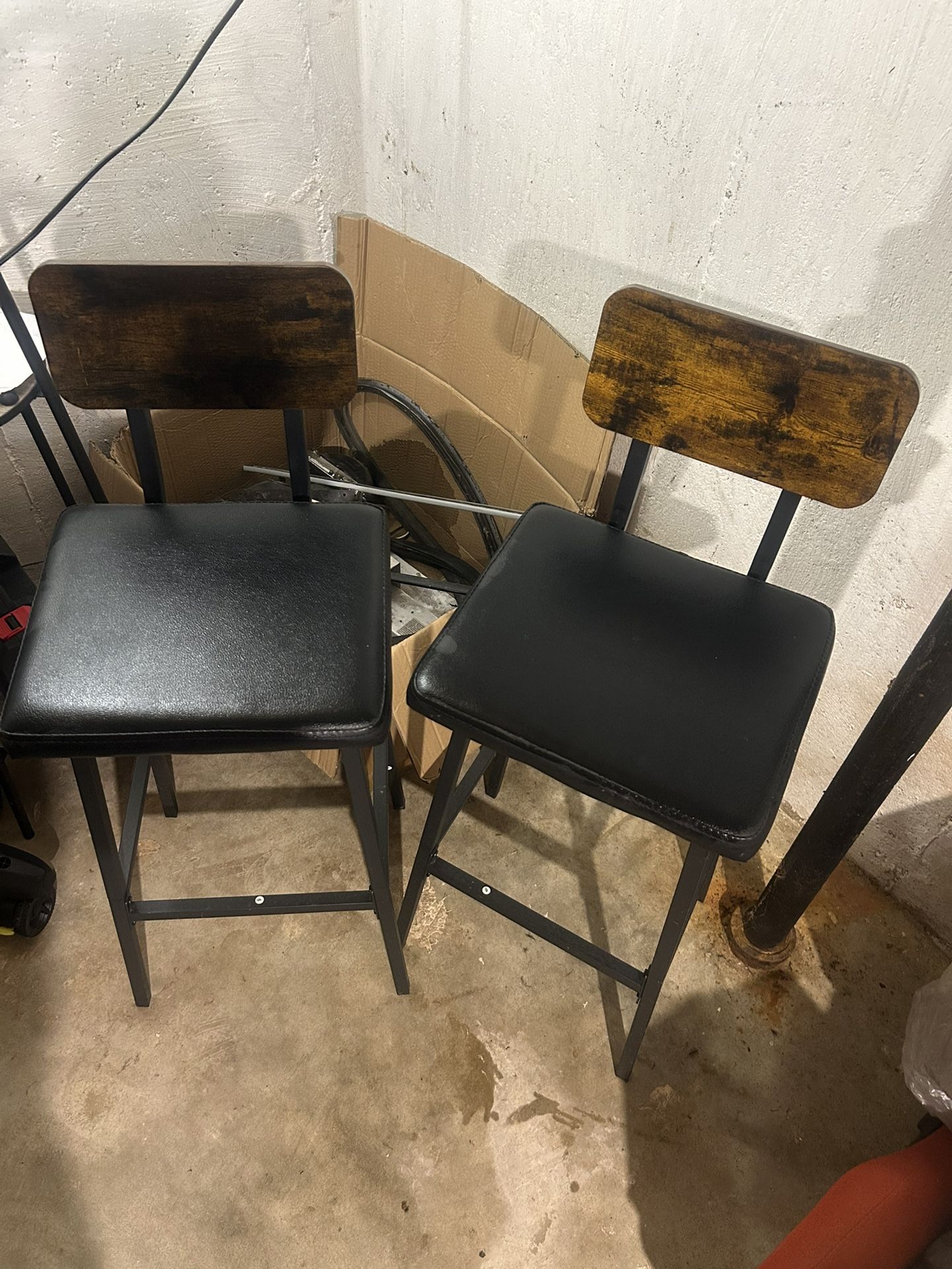 Brown & Black Barstool SET