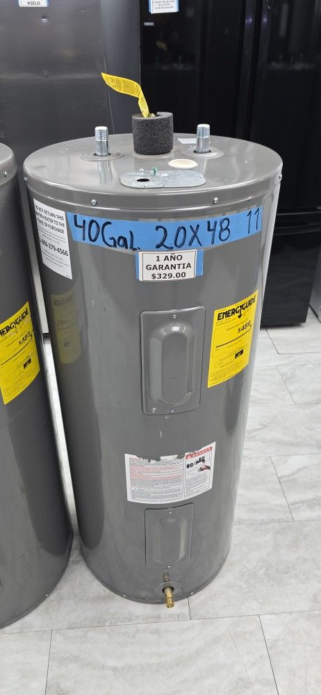 Water Heater Electric 40 And 30 Gallons 1 Year Warranty Garantia Por Escrito 