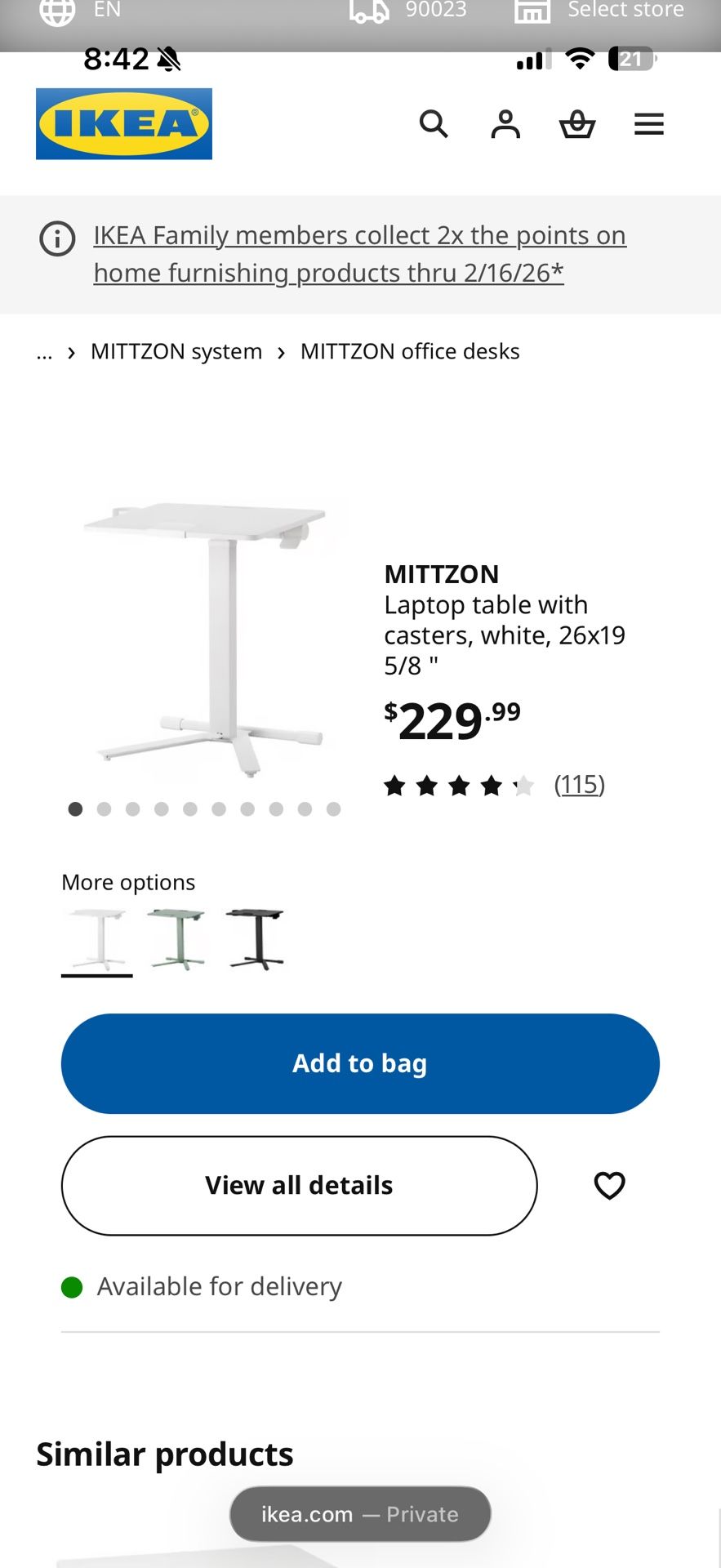Ikea Mittzon