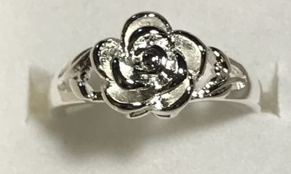 Size 5 Sterling Silver rose 🌹 Ring