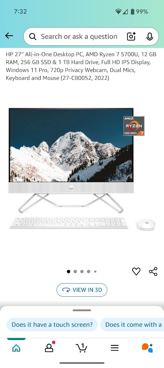 HP All In One PC 27" Gaming/Everyday Use