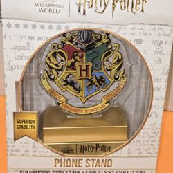 Harry Potter Hogwarts Crest Phone Stand Clear Base Lightweight Compact Stable 