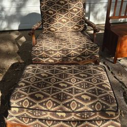 Extra Nice Southwest Style Chair With Matching Ottoman 