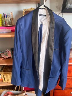 Blue tuxedo suit
