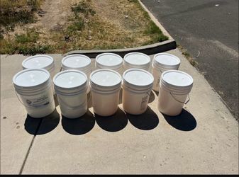 5 Gallons food grade with lids
