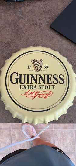 Guinness Extra Stout Bottle Cap Metal Sign