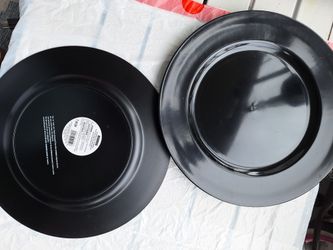 Black Charger Plates Set Of 4 